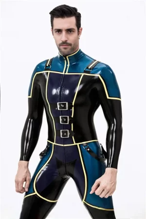 Male Cdr Batwing Back Zip Catsuit