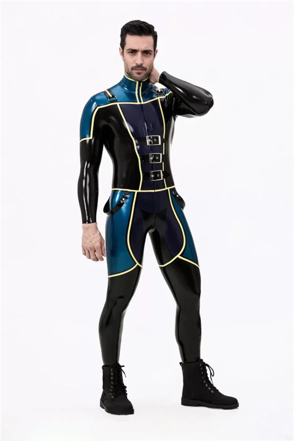 Male Blue Badge Gendarme Style Catsuit