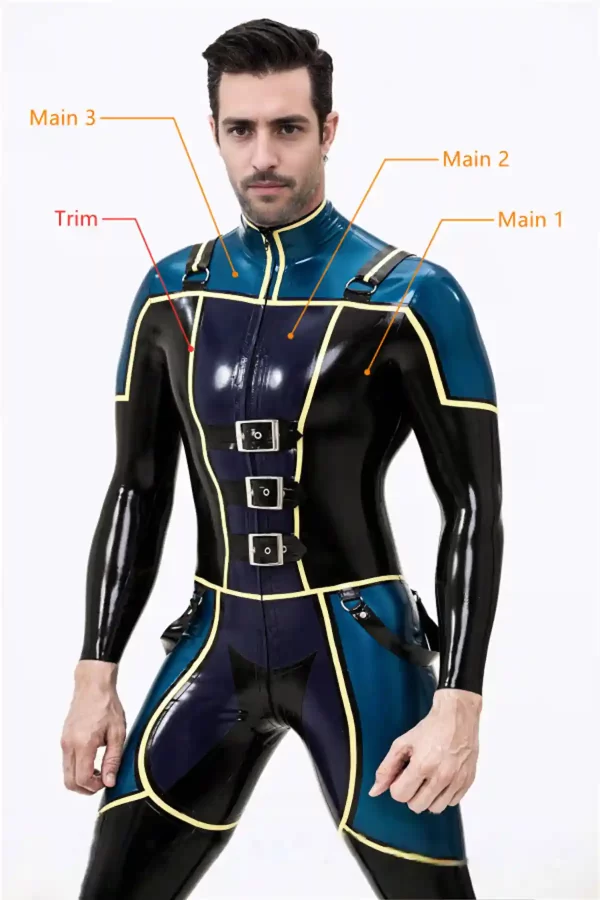 Male Blue Badge Gendarme Style Catsuit