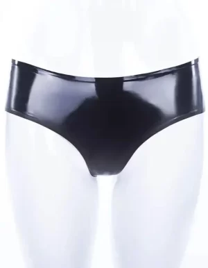 Low Waist Latex Briefs With Bow