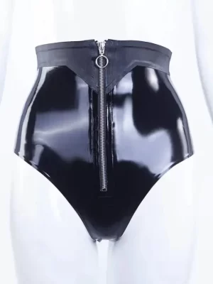 High Waist Latex Briefs