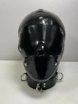 Latex Hood with Detachable Blindfold