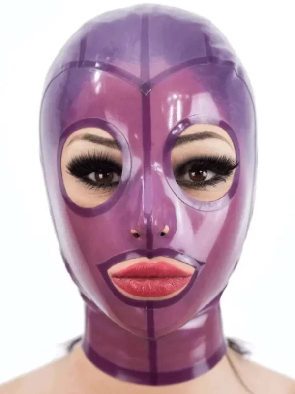 Latex Hood ?C translucent colors with trim and zipper