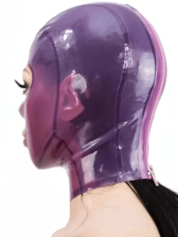 Latex Hood ?C translucent colors with trim and zipper