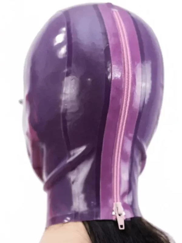 Latex Hood ?C translucent colors with trim and zipper