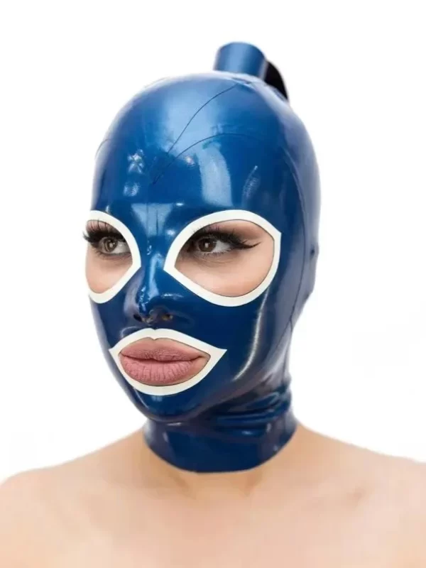 Latex Hood with Ponytail