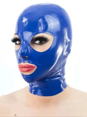 Latex Hood ?C single color with zipper and round eyes