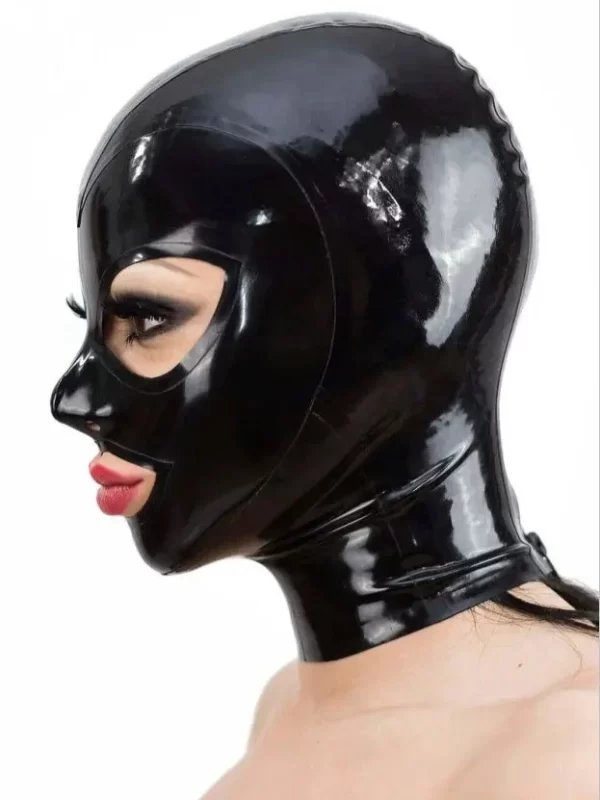 Latex Hood with Trim Eyes ?C single color with zipper