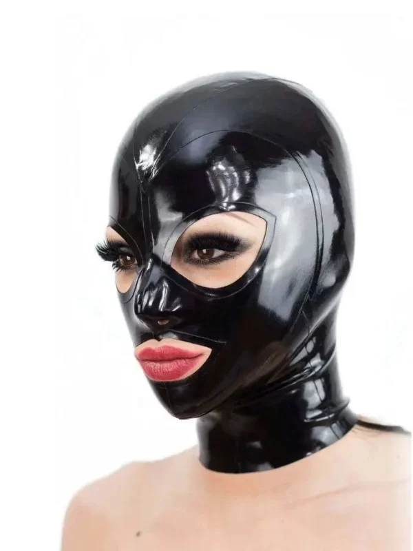 Latex Hood with Trim Eyes ?C single color with zipper