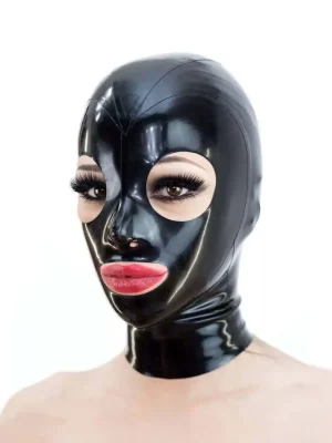 Latex Hood with Trim Eyes ?C single color with zipper