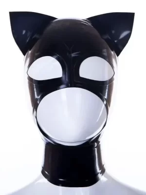 Kitty ears latex hood