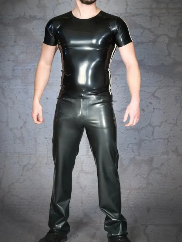 Latex Pewter Jeans