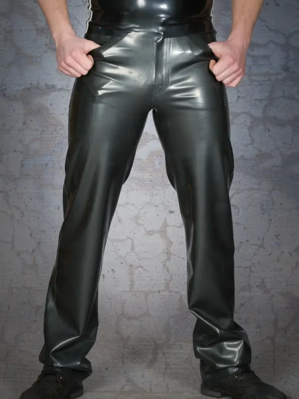 Latex Pewter Jeans