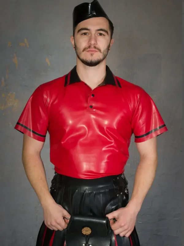 Latex Red Mens Shirt