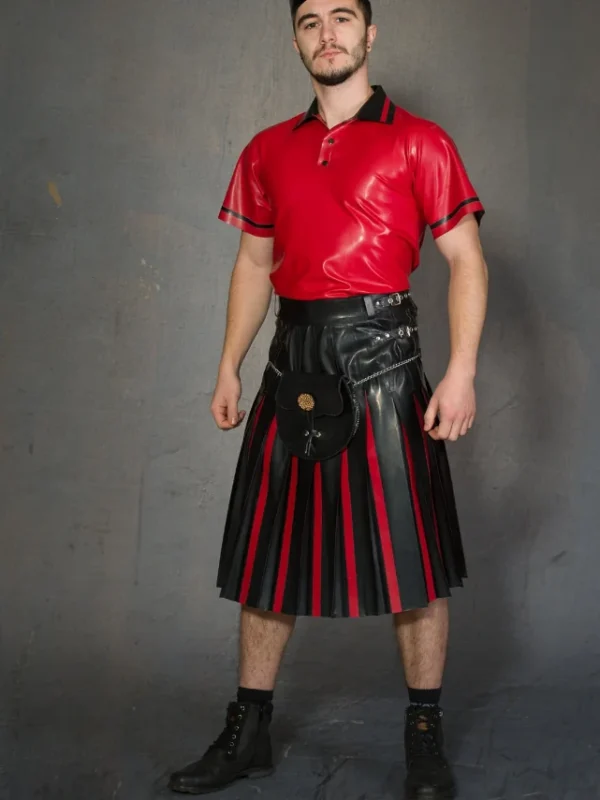 Latex Red Mens Shirt