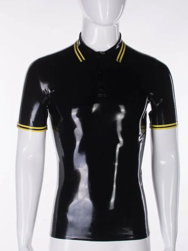 Latex Black shirt with contrast