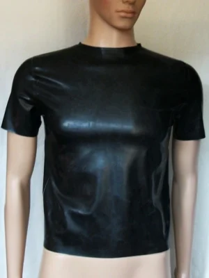 Latex Black T-shirt men