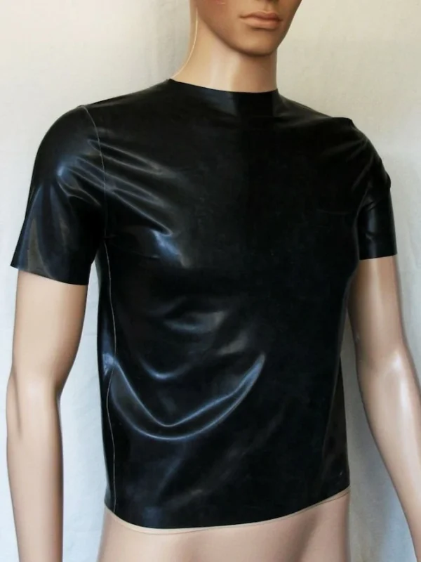 Latex Black T-shirt men