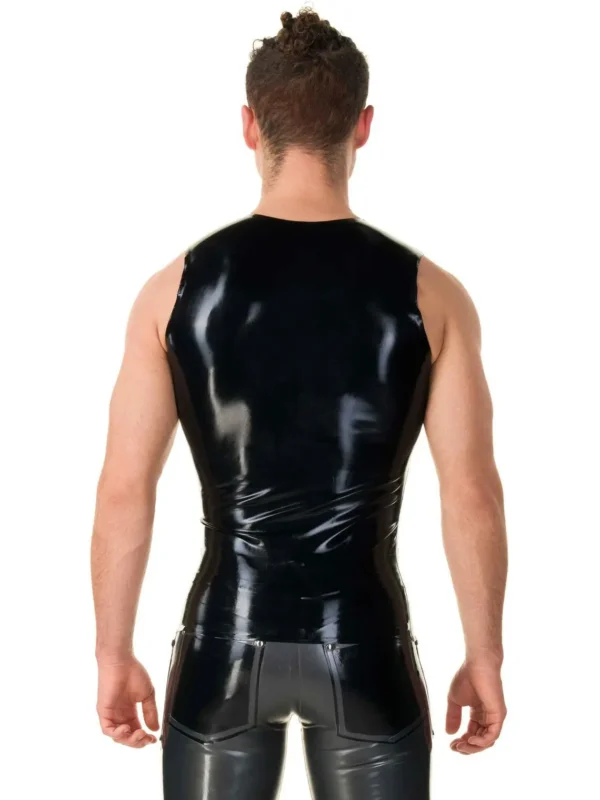 Latex stylish men's sleeveless tank top