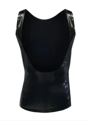 Latex stylish men's sleeveless tank top