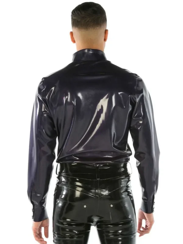 Men's Grape purple Classic Latex Shirt (Long Sleeve)