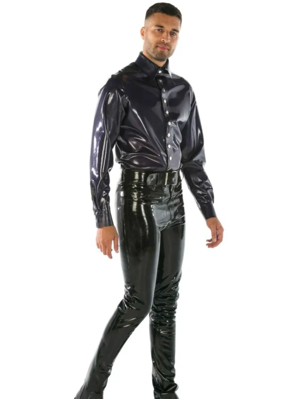 Men's Grape purple Classic Latex Shirt (Long Sleeve)