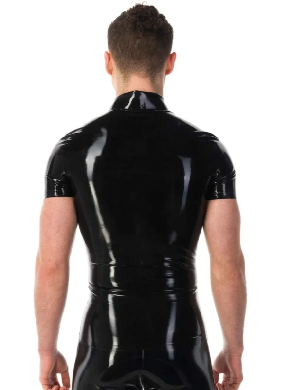 Latex Translucent Black Shirt (Short Sleeves)