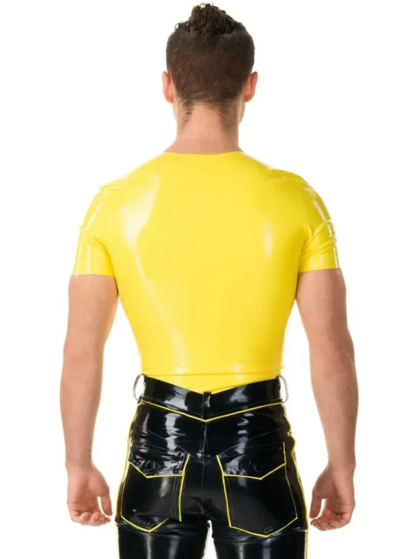 Yellow Men's T-Latex Shirt (Short Sleeves)