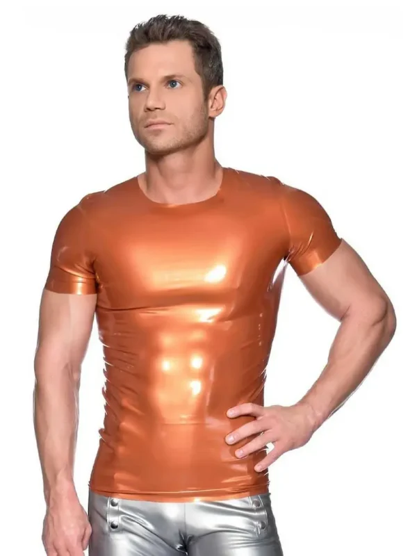 Yellow Men's T-Latex Shirt (Short Sleeves)