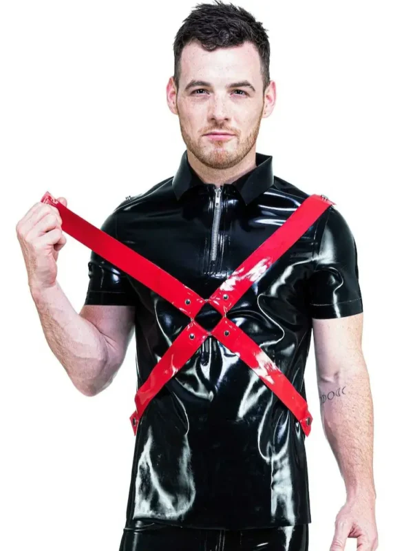 X Harness Latex Top