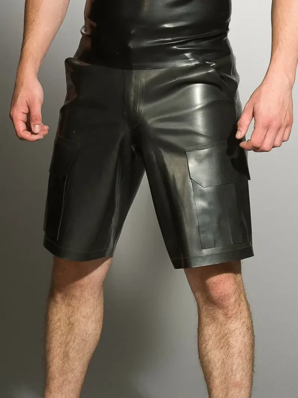 Latex Mens Black Combat Shorts