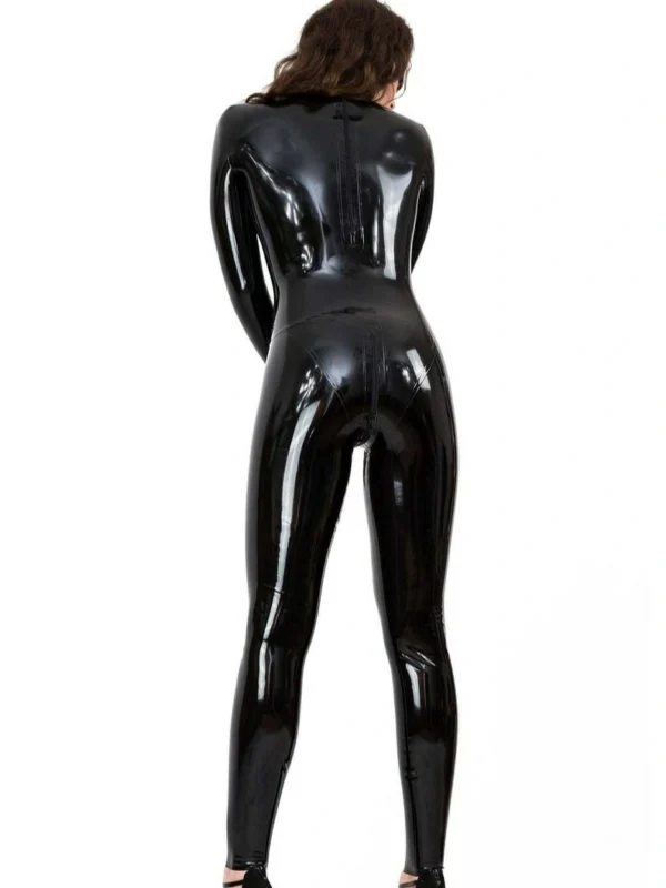 Latex Rubber Women's Catsuit with Cups - made to measure