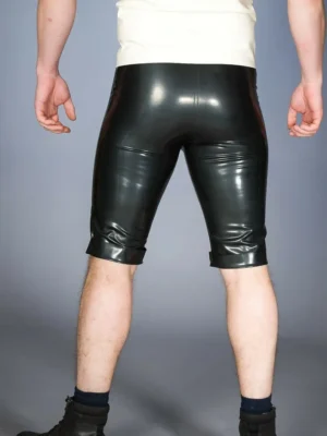 Latex chlorinated swim shorts men