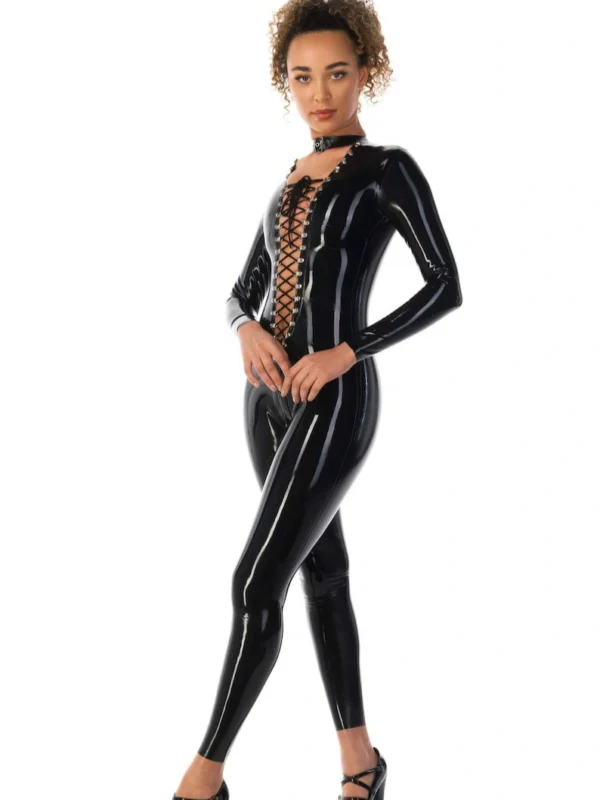 Gorgeous D-Ring Latex Catsuit