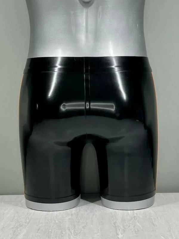 Latex Black Side Stripe Cycle Shorts