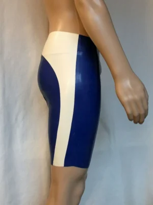 Latex two-tone shorts men