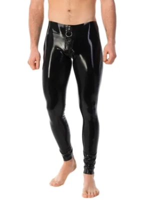 Men's Deluxe Latex Tights with Two Way Zip