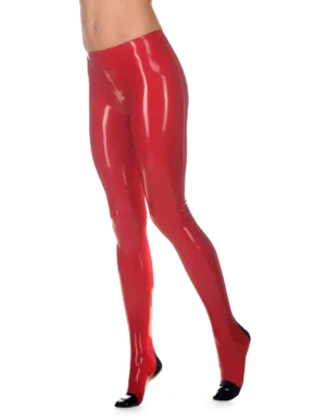 Latex Red Tootsie Tights