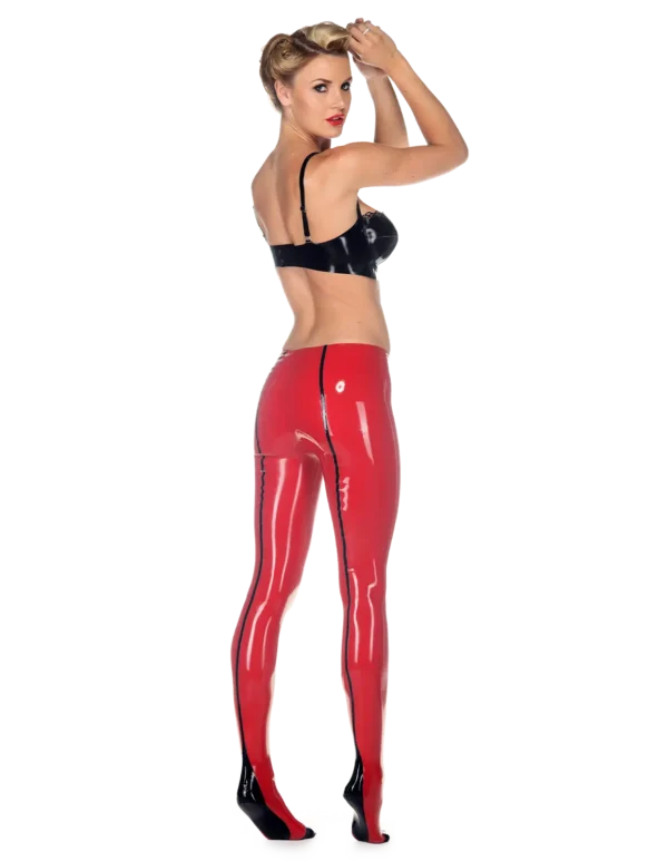 Latex Red Tootsie Tights