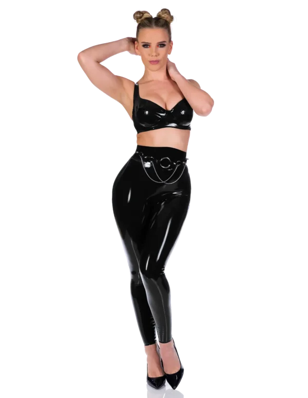 Latex Black Galaxy Leggings