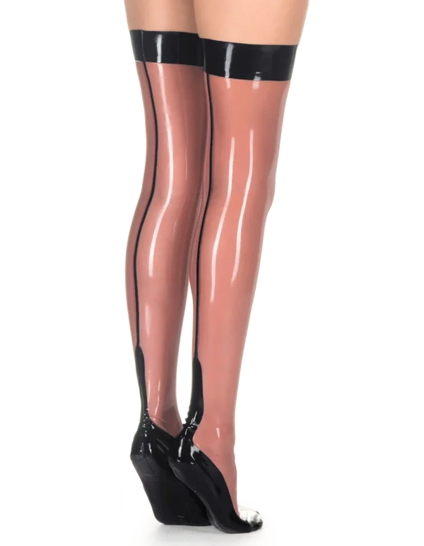 Latex Translucent Pink Ballerina Stockings