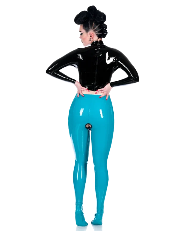 Latex Metallic Pewter Lottie Leggings