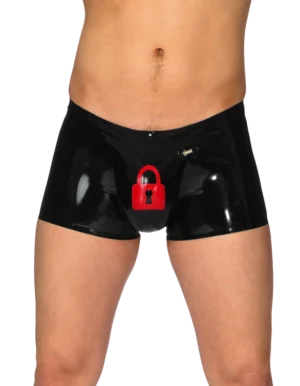 Latex Black Padlock Applique