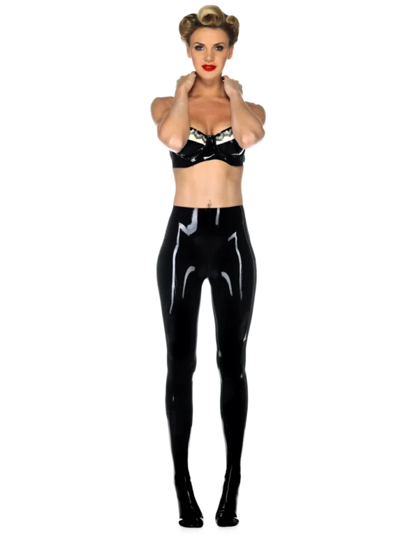 Latex Black Duchesse Tights