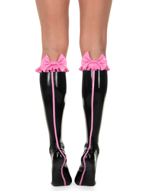 Latex Black Comtesse Socks