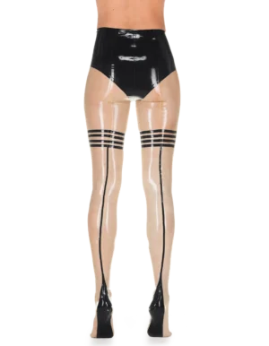 Latex Black Rosetta Stockings