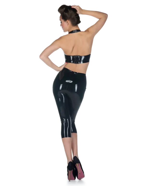 Latex Black Cecile Capri Leggings