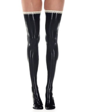 Latex Black Renoir Stockings