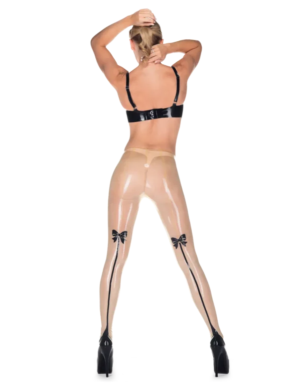 Latex Translucent Natural Bow tights