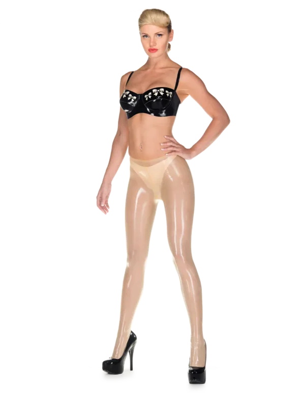 Latex Translucent Natural Bow tights